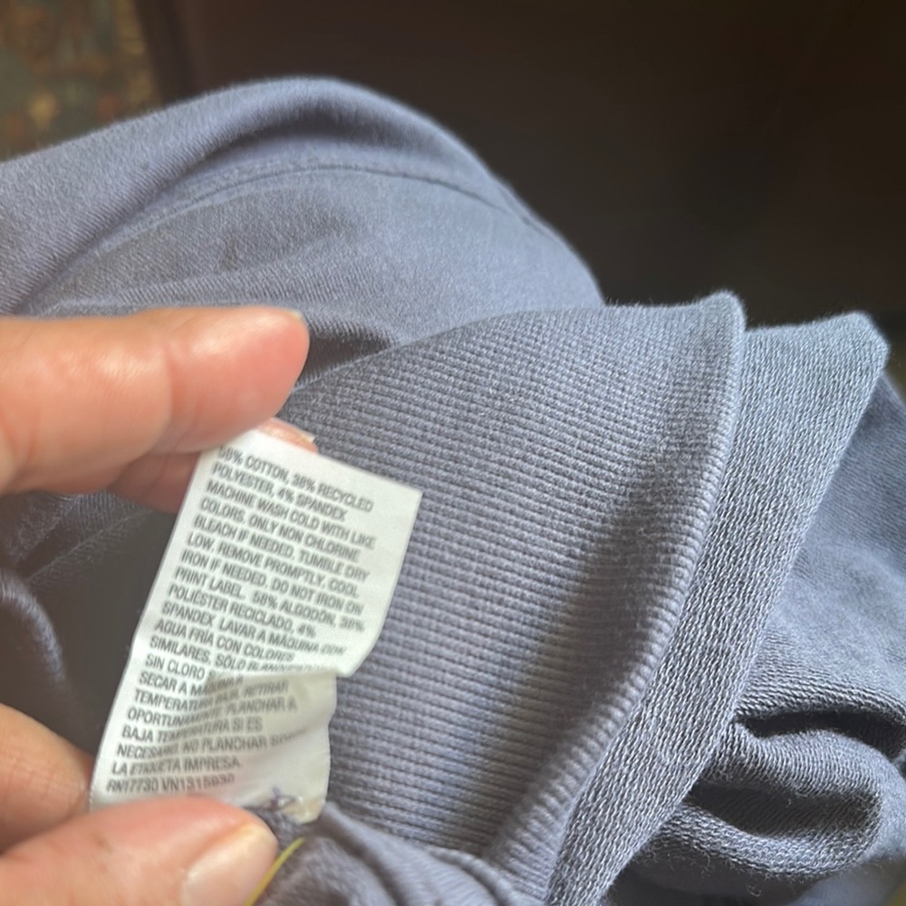 All in Motion Women's Slate Gray Sweatshirt Arm Holes French Terry M - Picture 8 of 8